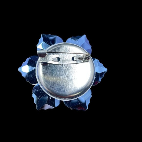 Aurora Crystal Flower Brooch Iridescent Vintage Pin Fairycore Coquette Glam - Picture 4 of 5